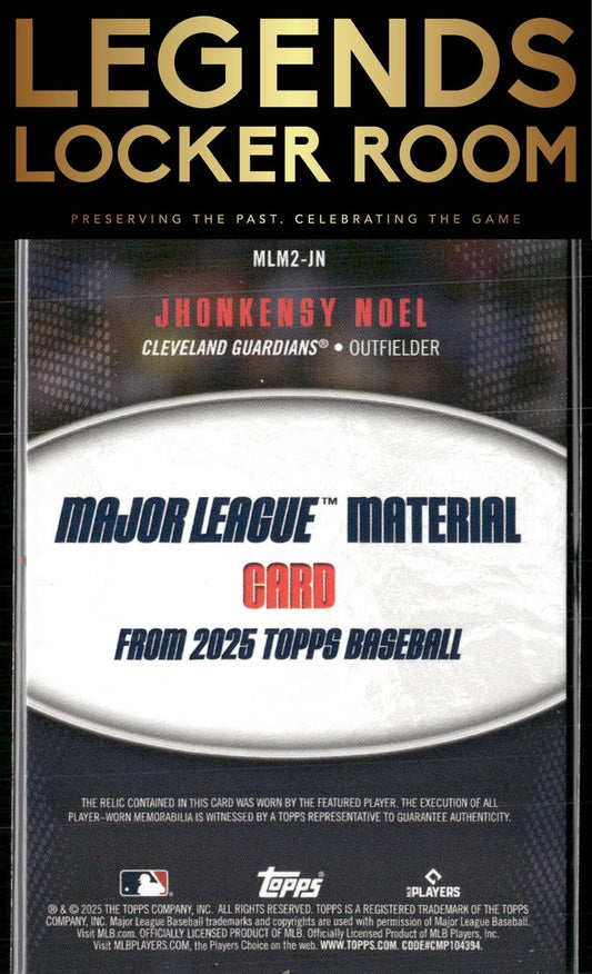 2025 Topps #MLM2-JN Jhonkensy Noel Major League Material Relics (Series Two)
