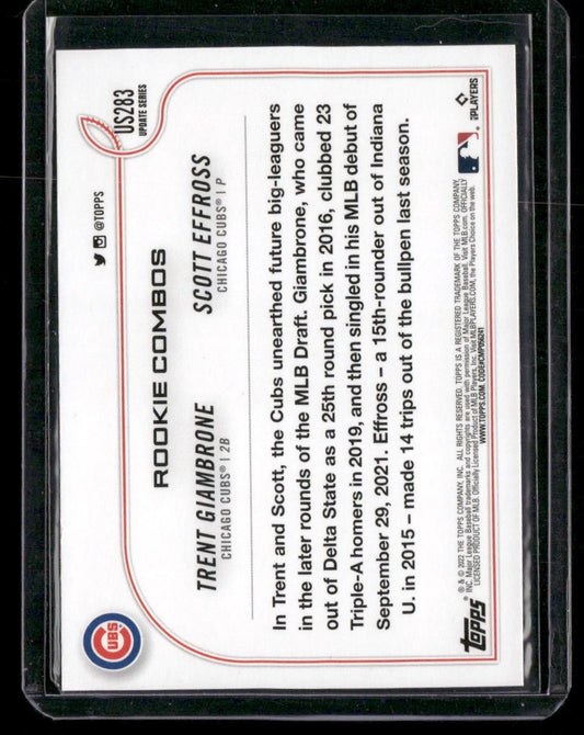 2022 Topps Update #US283 Trent Giambrone / Scott Effross RCOM
