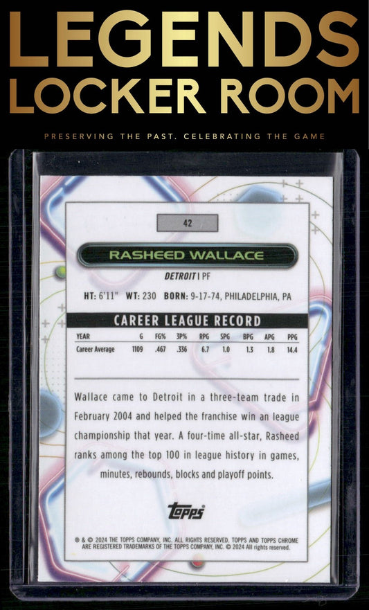 2023-24 Topps Chrome Cosmic #42 Rasheed Wallace