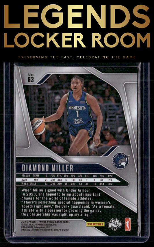 2024 Panini Prizm WNBA #63 Diamond Miller