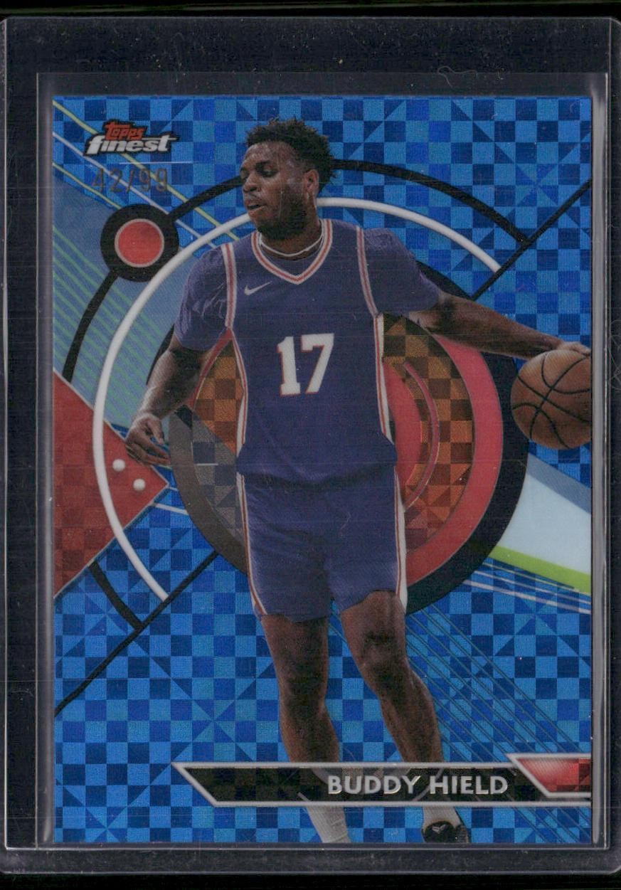2023-24 Finest #19 Buddy Hield Blue Checkerboard Refractors #/99
