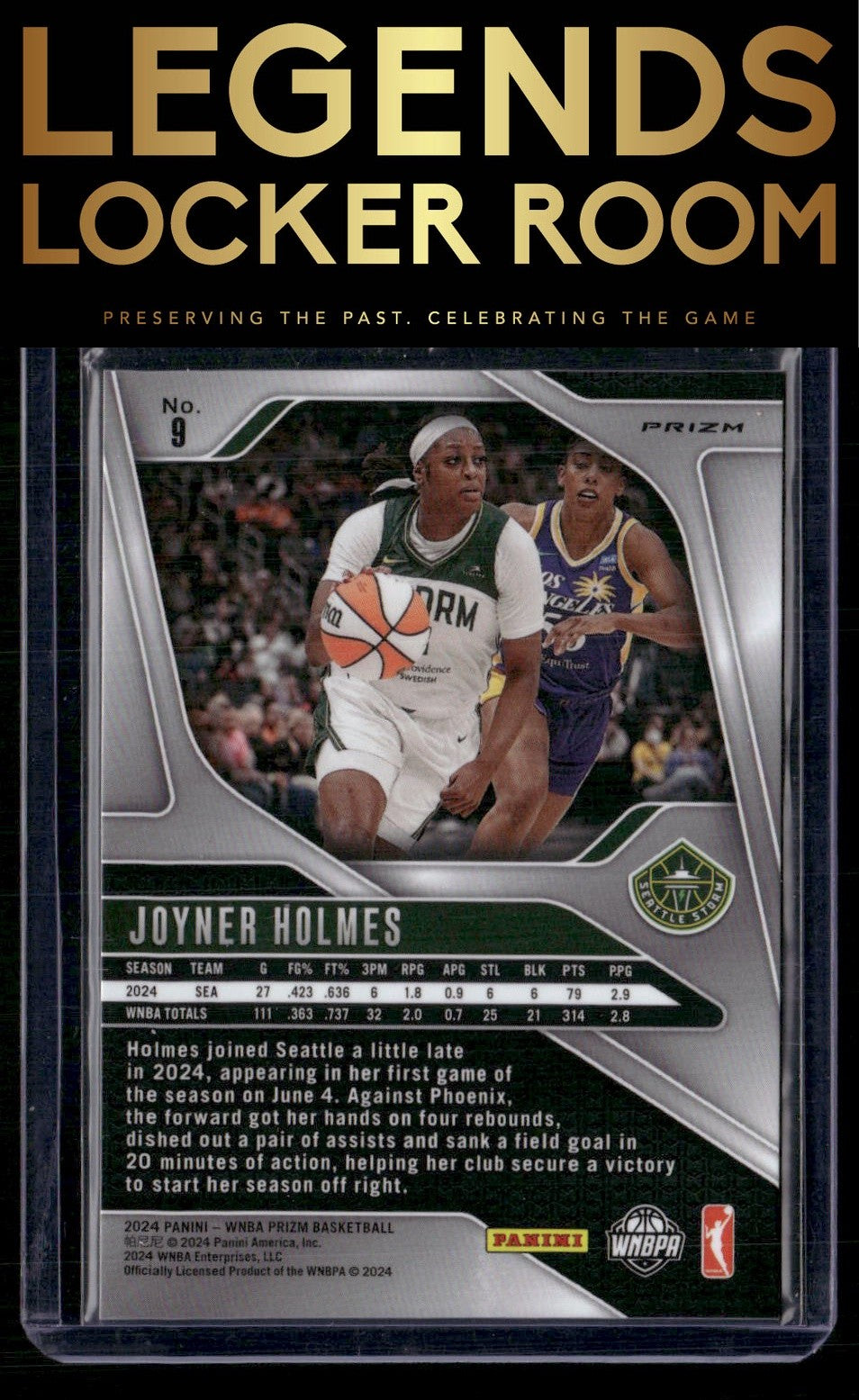2024 Panini Prizm WNBA #9 Joyner Holmes Silver Prizms