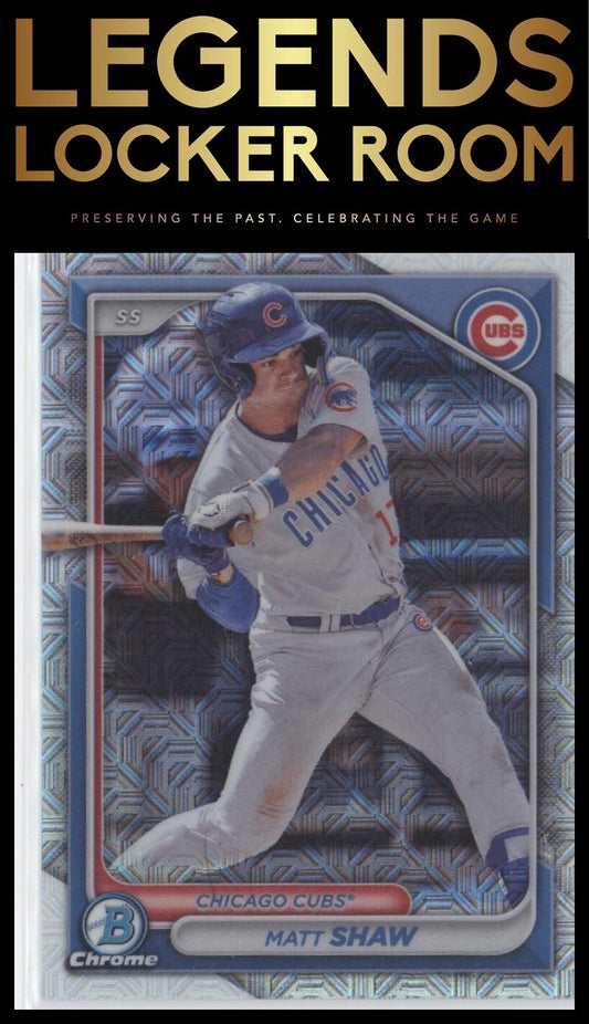 2024 Bowman #BCP-30 Matt Shaw Chrome Prospects Mojo Refractors