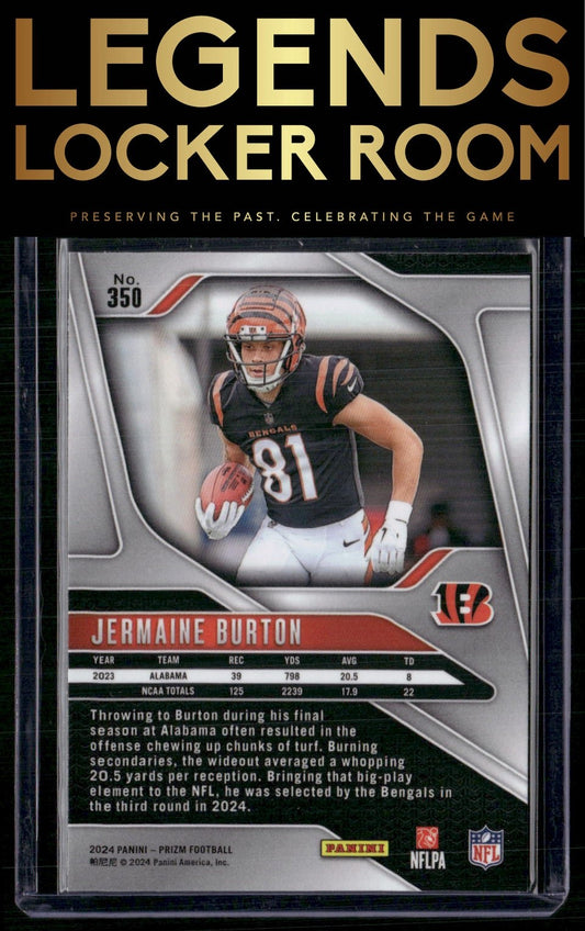 2024 Panini Prizm #350 Jermaine Burton