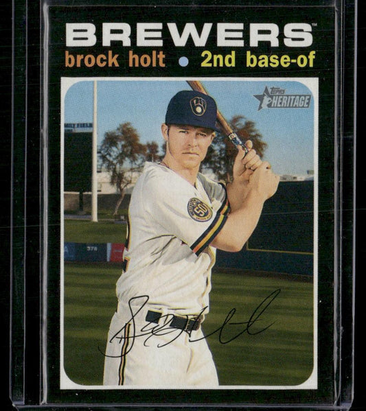 2020 Topps Heritage #509 Brock Holt