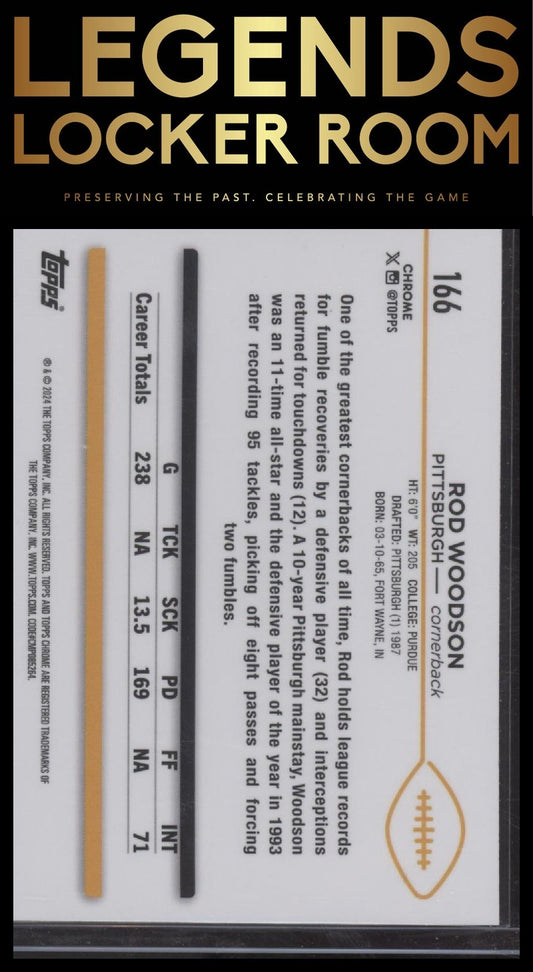 2024 Topps Chrome #166 Rod Woodson Yellow Geometric Refractor #/75