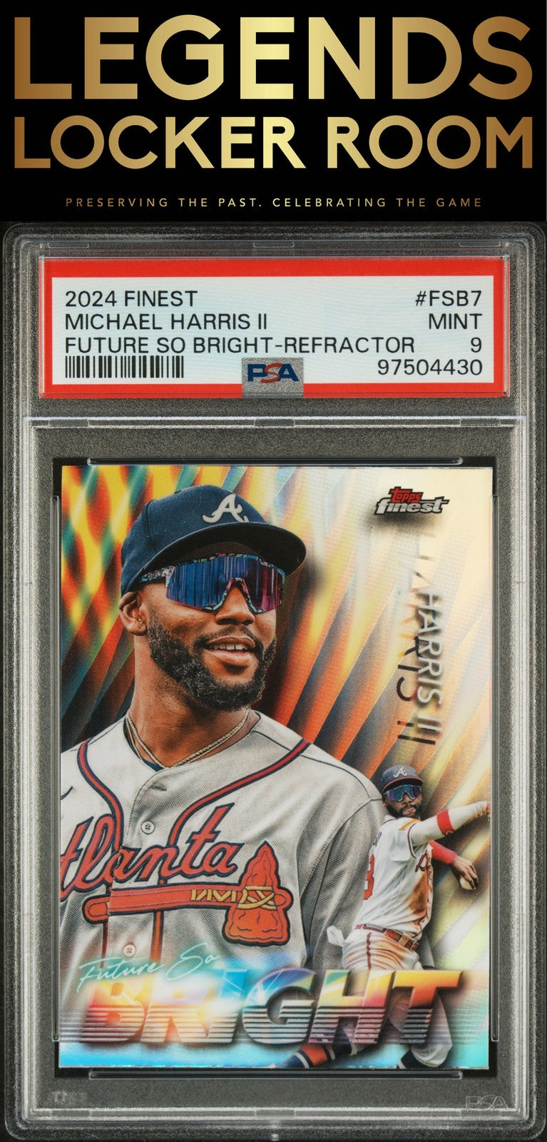 2024 Topps Finest Future So Bright Michael Harris II Refractor PSA 9