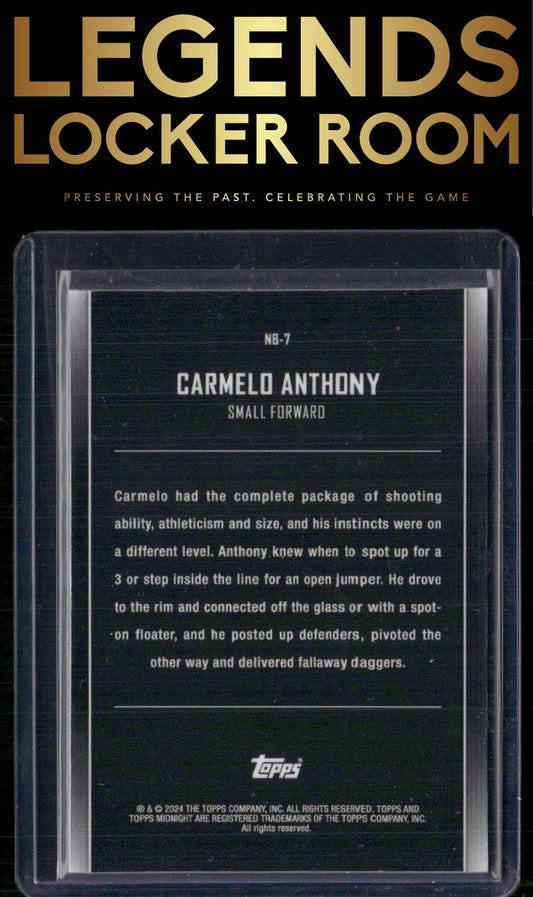 2023-24 Topps Midnight #NB-7 Carmelo Anthony Nightball