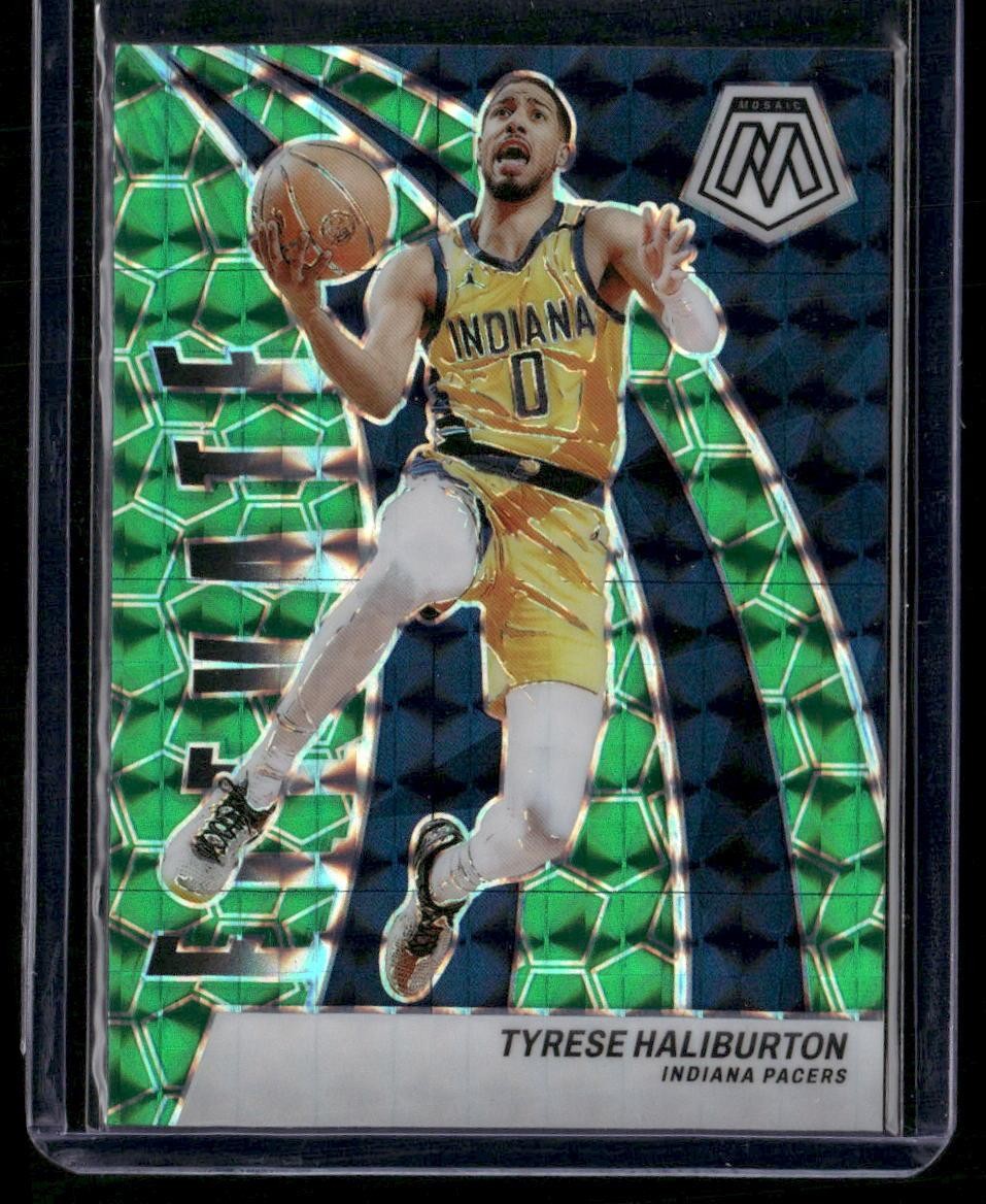 2023-24 Panini Mosaic #1 Tyrese Haliburton Elevate Mosaic Green
