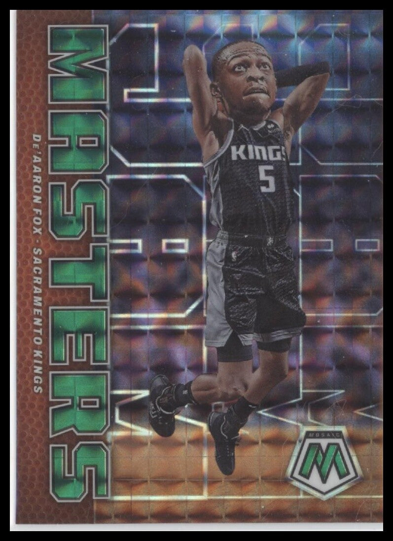2022-23 Panini Mosaic #5 De'Aaron Fox Jam Masters Mosaic Green