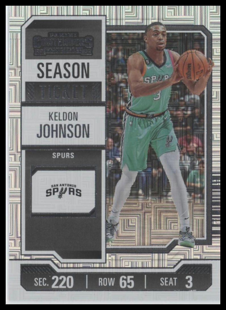2023-24 Panini Contenders #68 Keldon Johnson Season Ticket Premium Edition