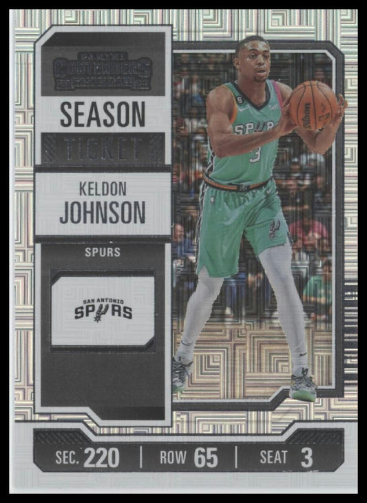 2023-24 Panini Contenders #68 Keldon Johnson Season Ticket Premium Edition