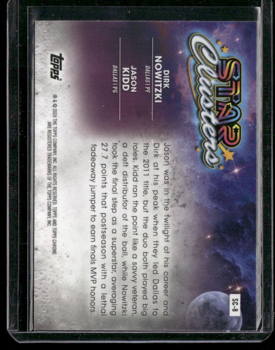 2023-24 Topps Chrome Cosmic #SC-8 Jason Kidd / Dirk Nowitzki Star Clusters