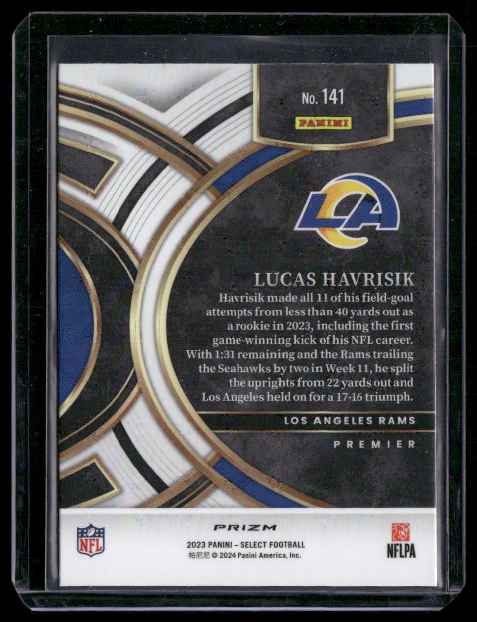2023 Panini Select #141 Lucas Havrisik Silver Prizms
