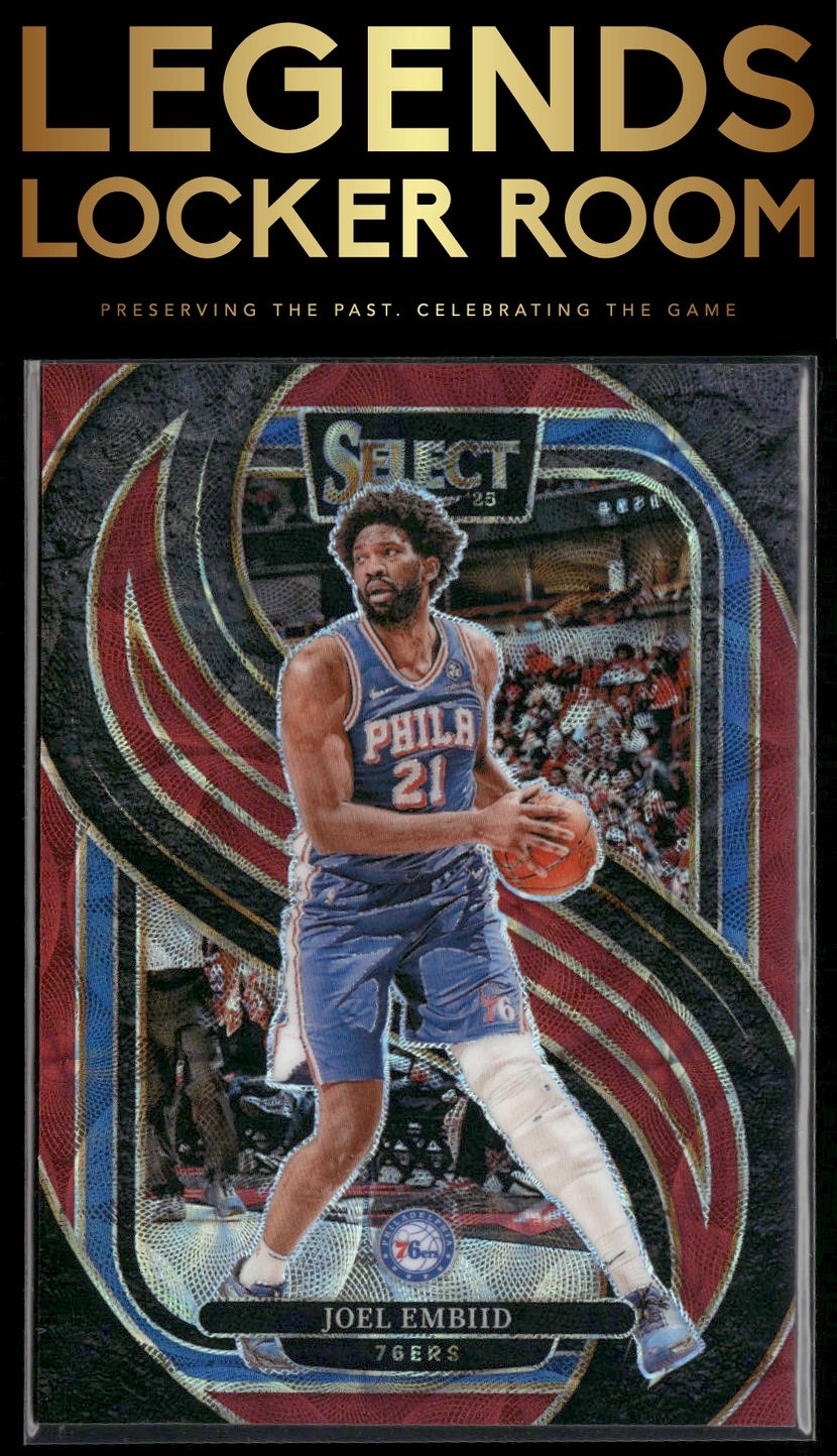 2024-25 Panini Select #101 Joel Embiid Red Scope Prizm #/249