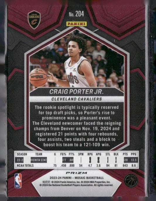 2023-24 Panini Mosaic #204 Craig Porter Jr. Silver