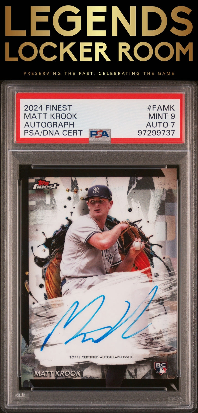 2024 Topps Finest Finest Autographs #FAMK Matt Krook PSA 9