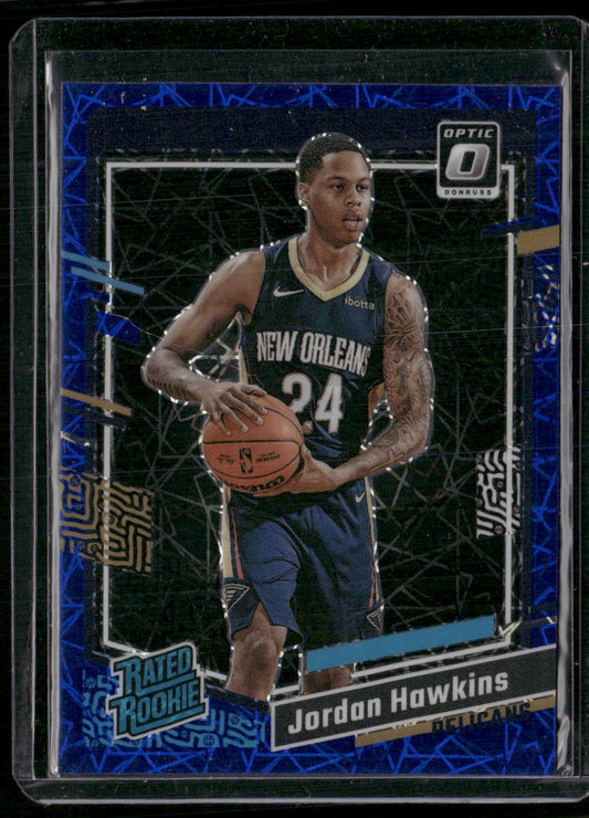 2023-24 Donruss Optic #238 Jordan Hawkins Blue Velocity