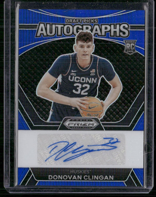 2024 Panini Prizm Draft Picks Donovan Clingan Draft Picks Auto Prizms Blue #/149