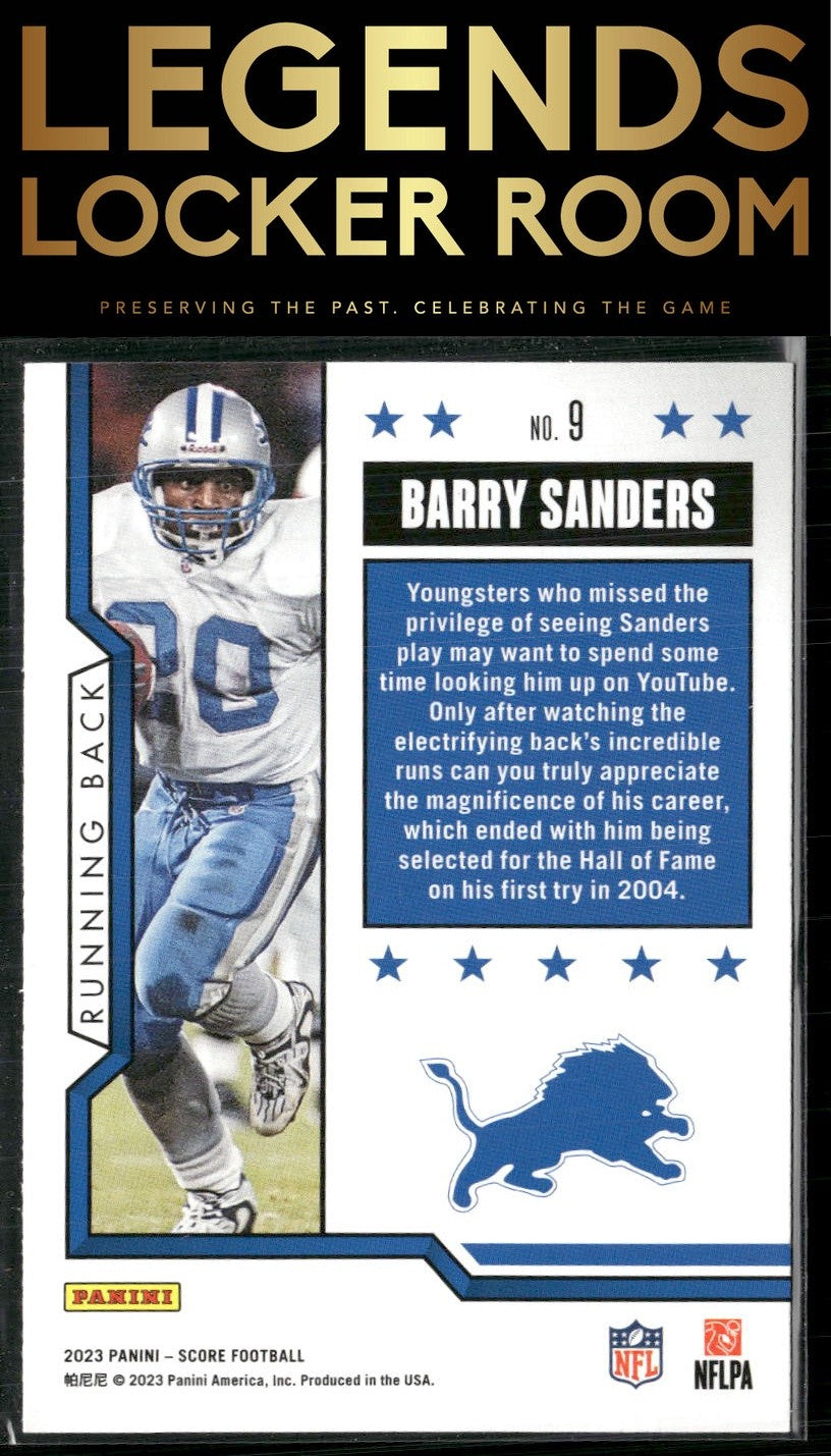 2023 Score #9 Barry Sanders First Ballot Red