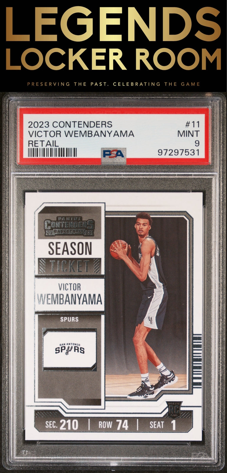 2023 Panini Contenders #11 Victor Wembanyama Retail PSA 9