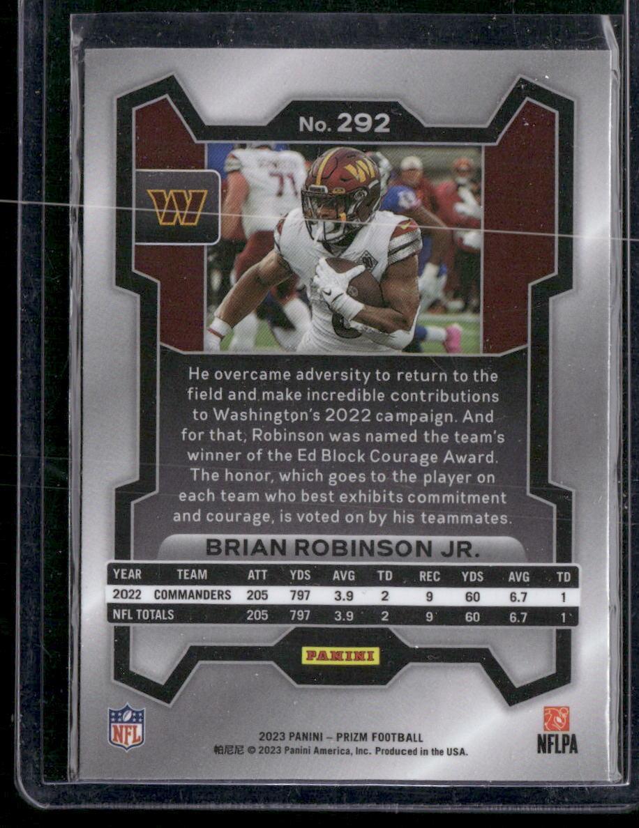 2023 Panini Prizm #292 Brian Robinson Jr.