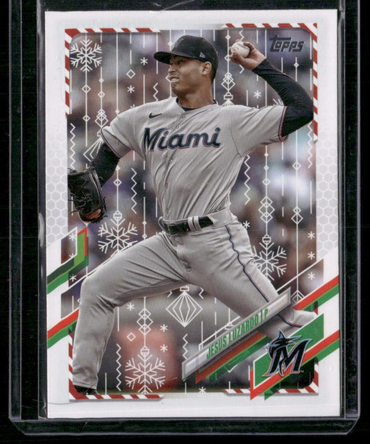 2021 Topps Holiday #HW5 Jesus Luzardo Metallic Holiday