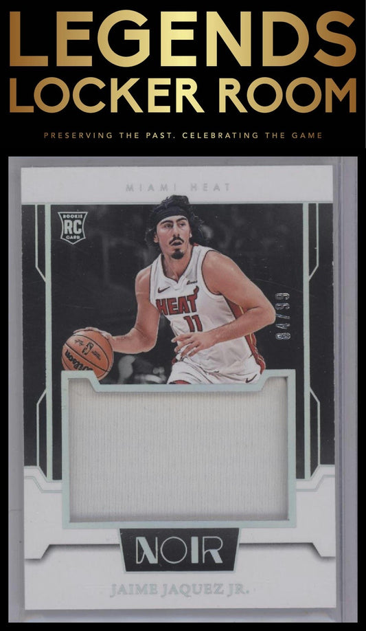 2023-24 Panini Noir #RJM-JJJ Jaime Jaquez Jr. Rookie Jumbo Material #/99