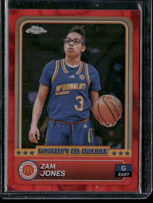 2024 Topps Chrome McDonald's All-American Zamareya Jones Red Lava Refractor /125