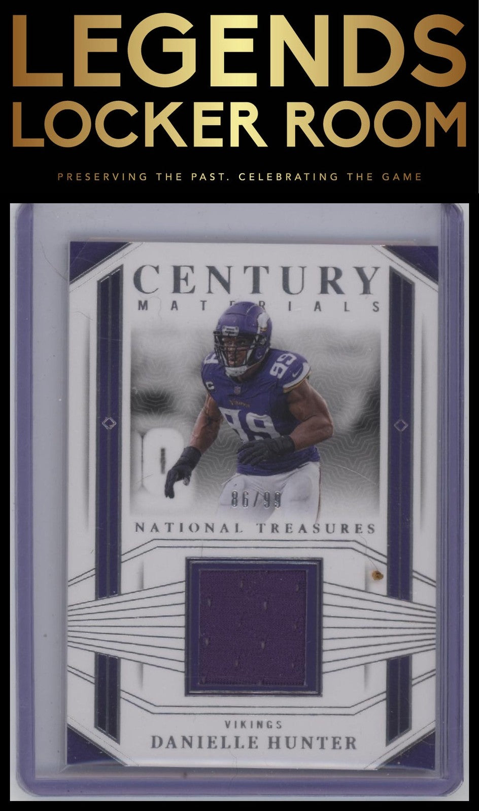 2023 Panini National Treasures #CEN-DHR Danielle Hunter Century Materials #/99