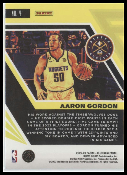 2022-23 Panini Flux #4 Aaron Gordon