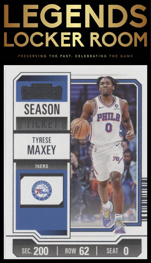 2023-24 Panini Contenders #7 Tyrese Maxey Season Ticket Retail