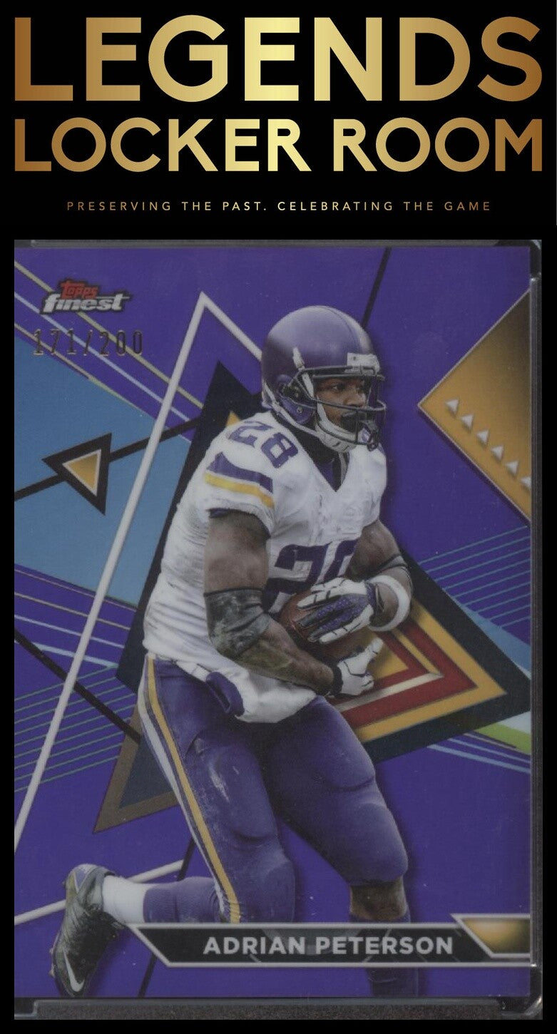 2023 Topps Composite #208 Adrian Peterson Finest Purple Refractor #/200