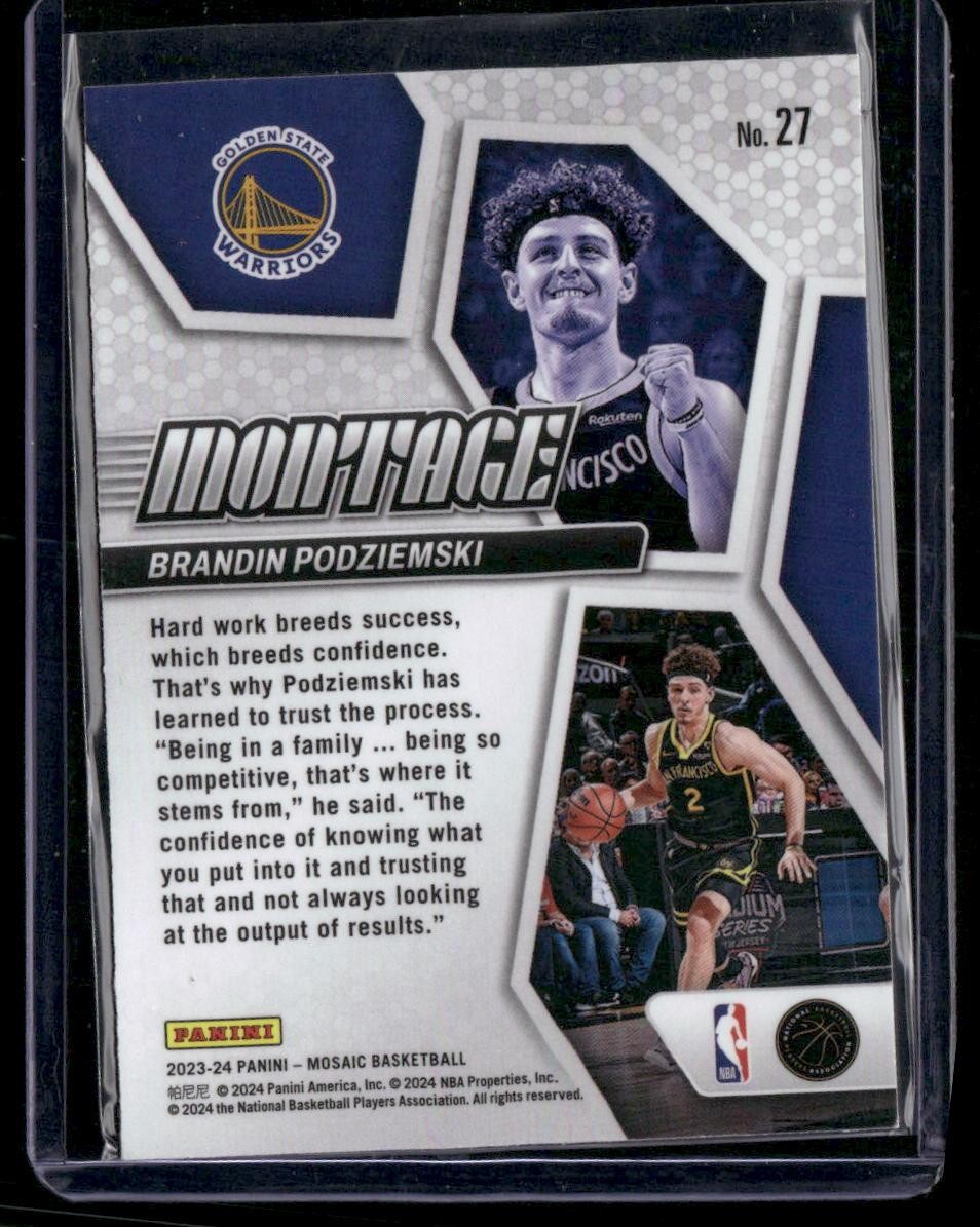 2023-24 Panini Mosaic #27 Brandin Podziemski Montage