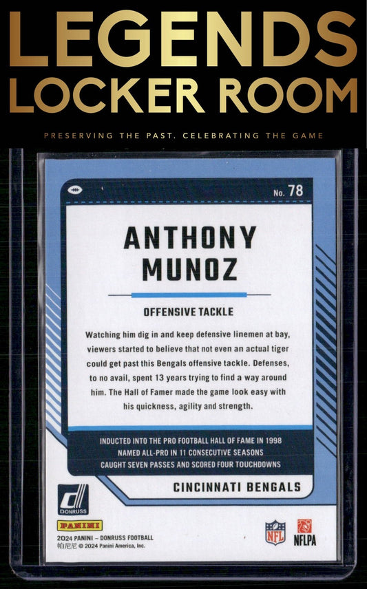 2024 Donruss #78 Anthony Muñoz Press Proof Red