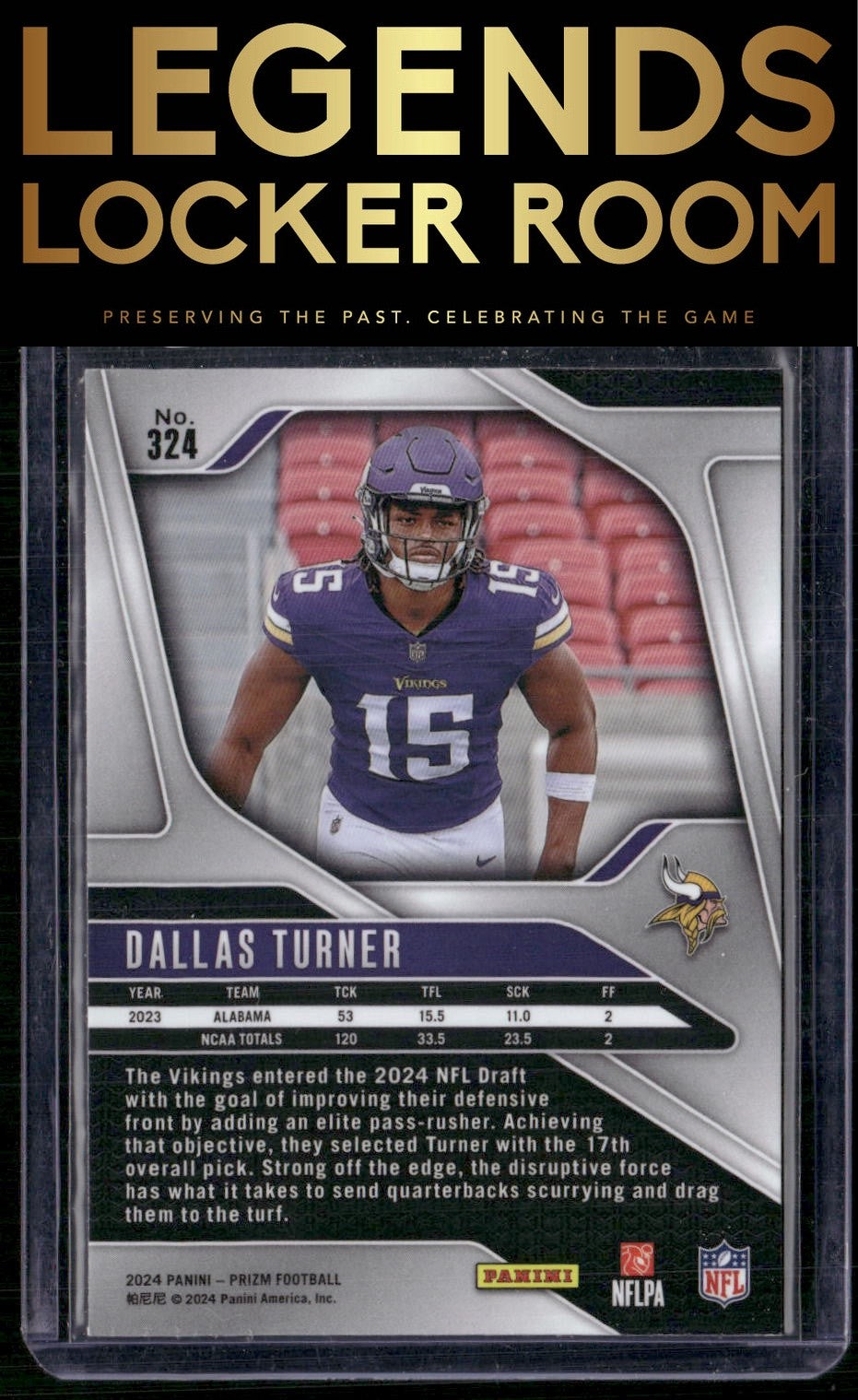 2024 Panini Prizm #324 Dallas Turner