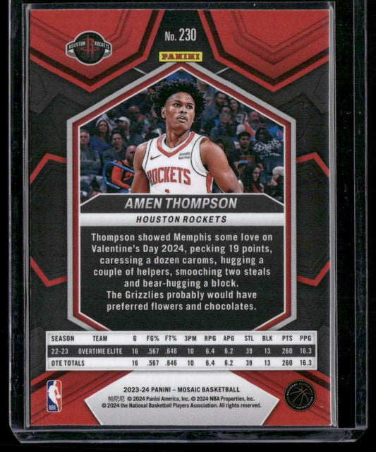2023-24 Panini Mosaic #230 Amen Thompson