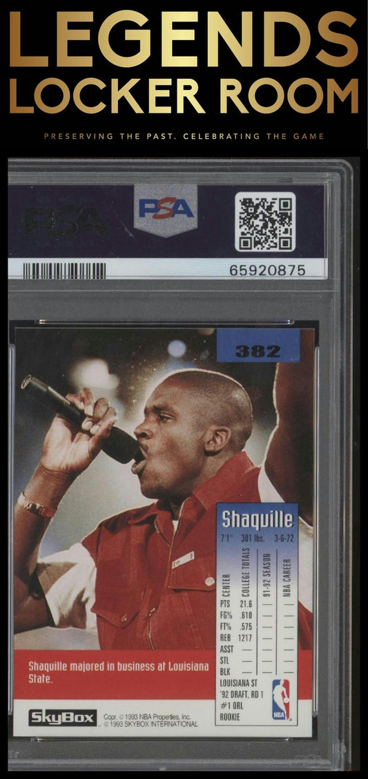 1992 Skybox #382 Shaquille O'Neal PSA 9