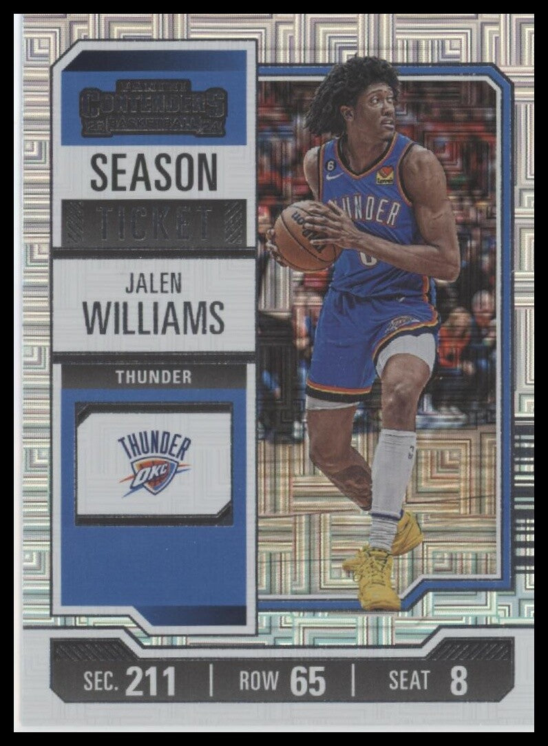 2023-24 Panini Contenders #67 Jalen Williams Season Ticket Premium Edition