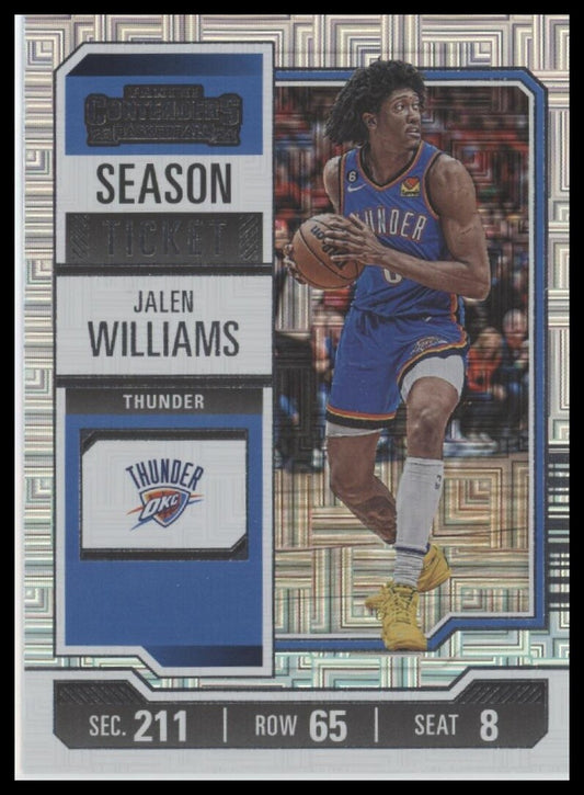 2023-24 Panini Contenders #67 Jalen Williams Season Ticket Premium Edition