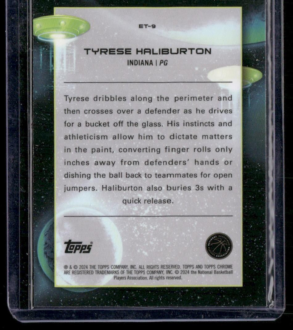 2023-24 Topps Chrome Cosmic #ET-9 Tyrese Haliburton Extraterrestrial Talent