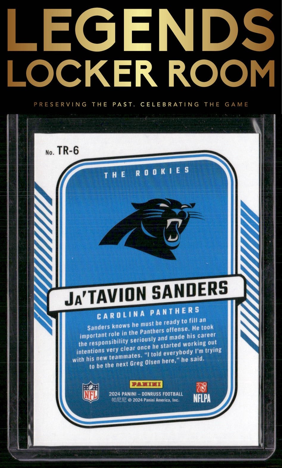 2024 Donruss #TR-6 Ja'Tavion Sanders The Rookies