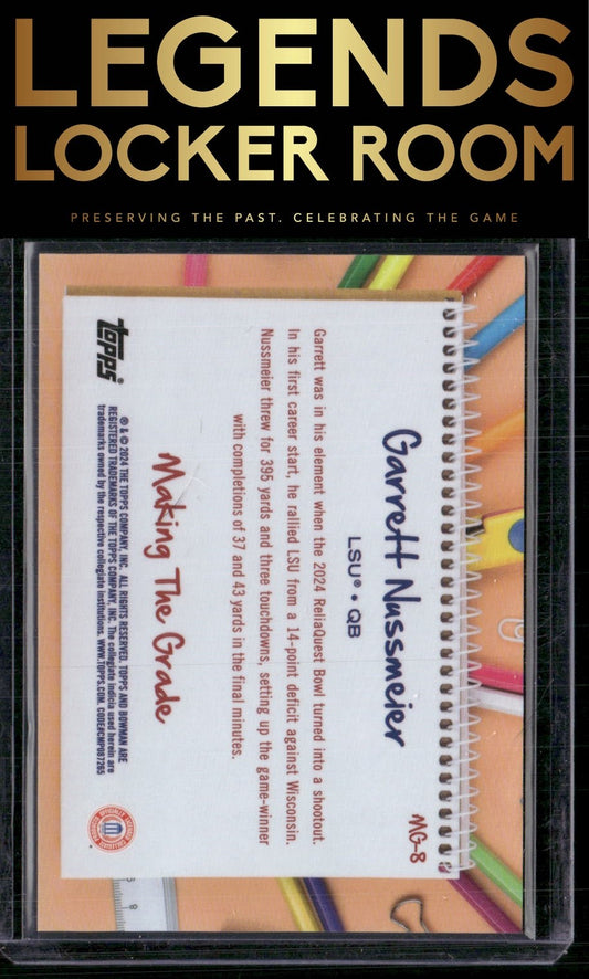 2024 Bowman University Best Garrett Nussmeier Making the Grade Geometric