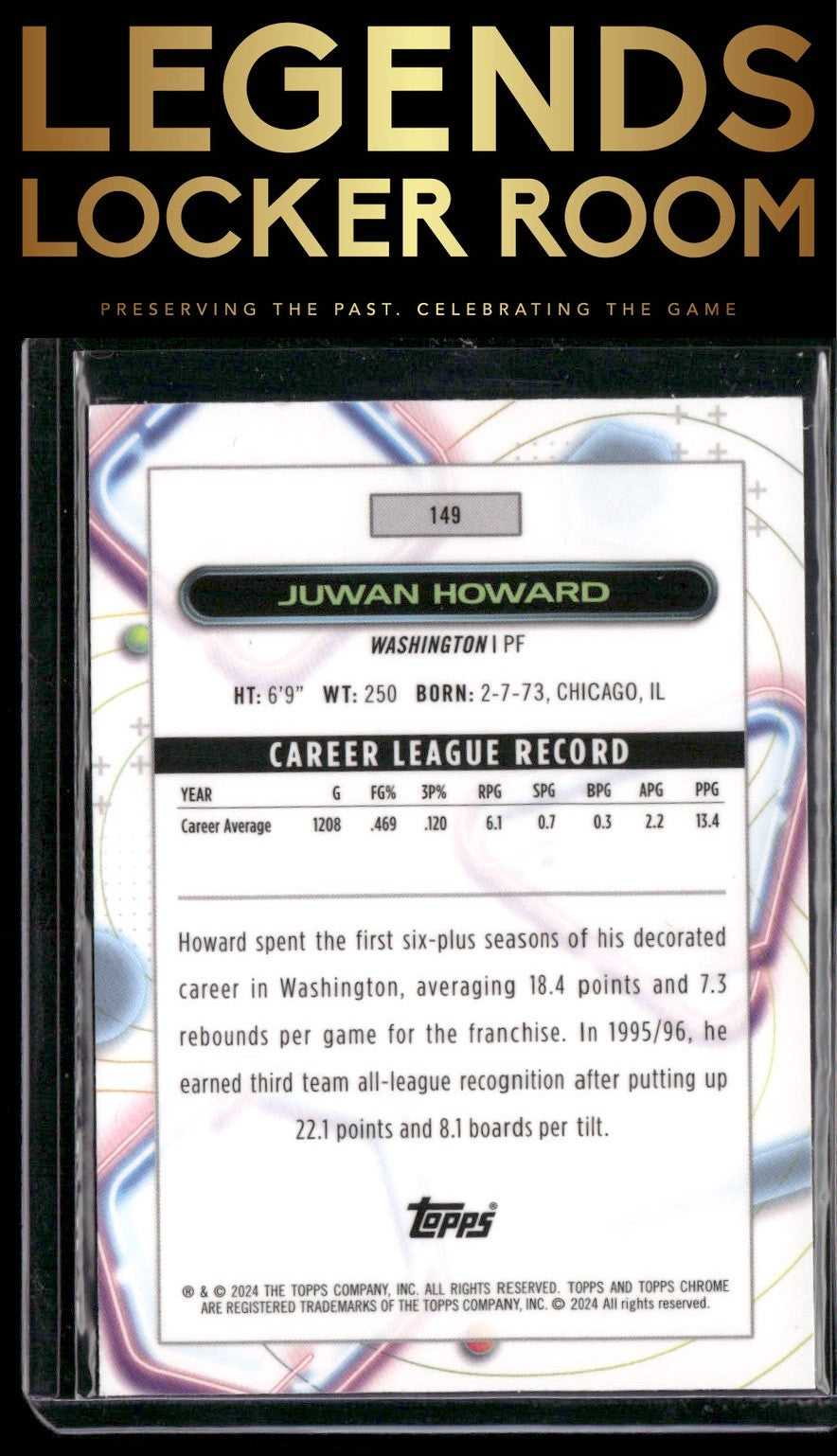 2023-24 Topps Chrome Cosmic #149 Juwan Howard