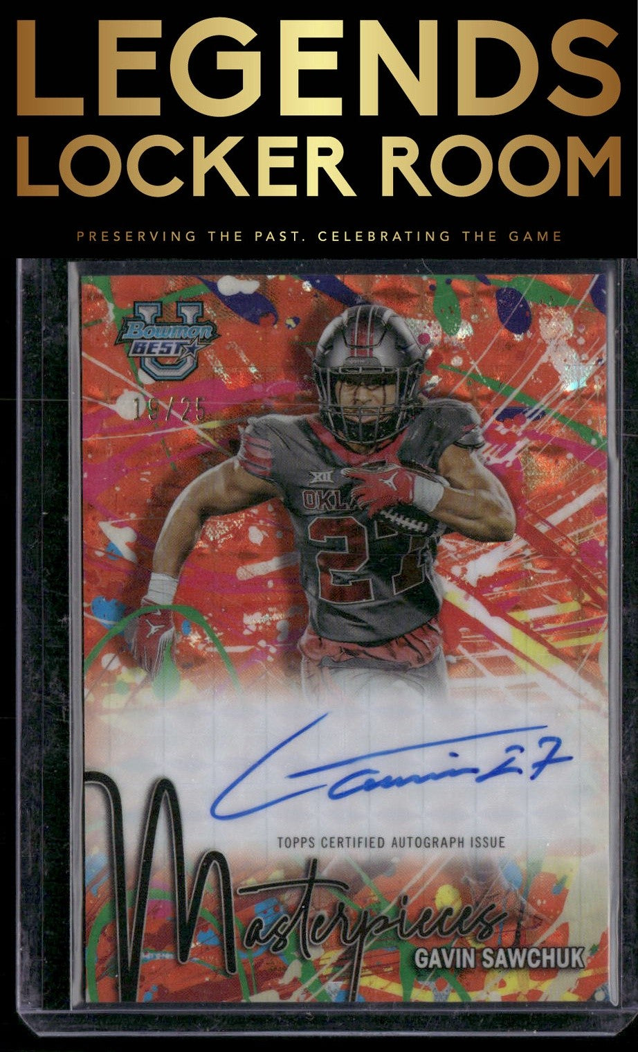 2024 Bowman University Best Gavin Sawchuk Bowman Masterpieces Auto Orange /25