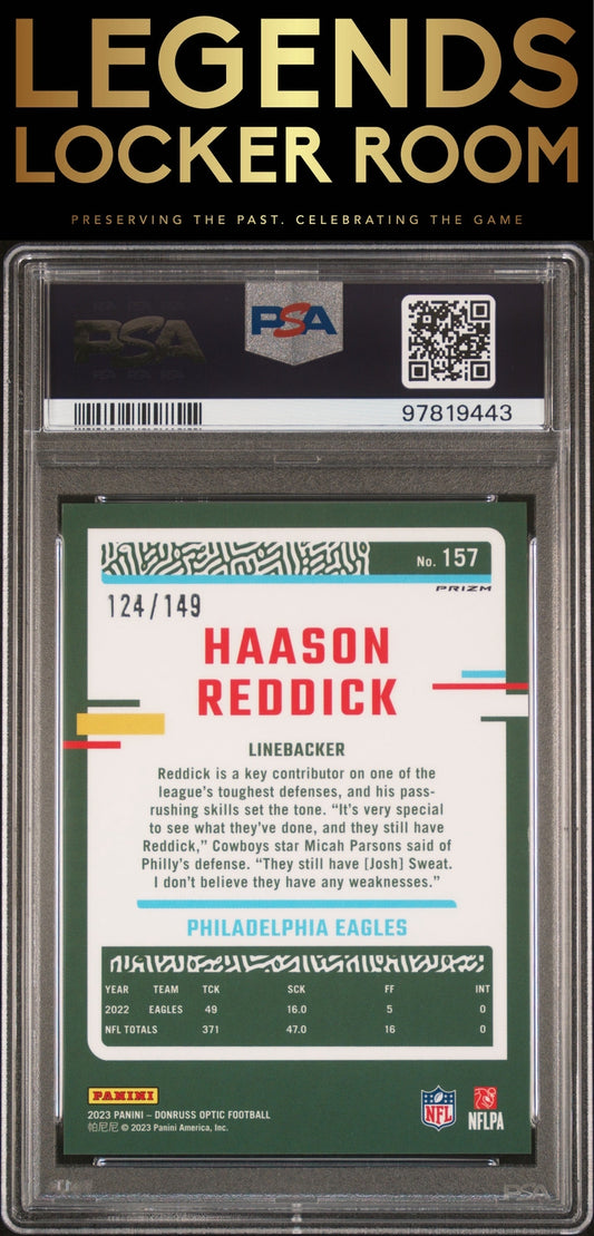 2023 Panini Donruss Optic #157 Haason Reddick Flex PSA 9