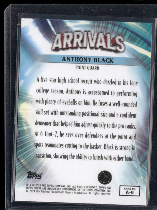 2023-24 Finest #A-9 Anthony Black Arrivals Blue Refractors #/150