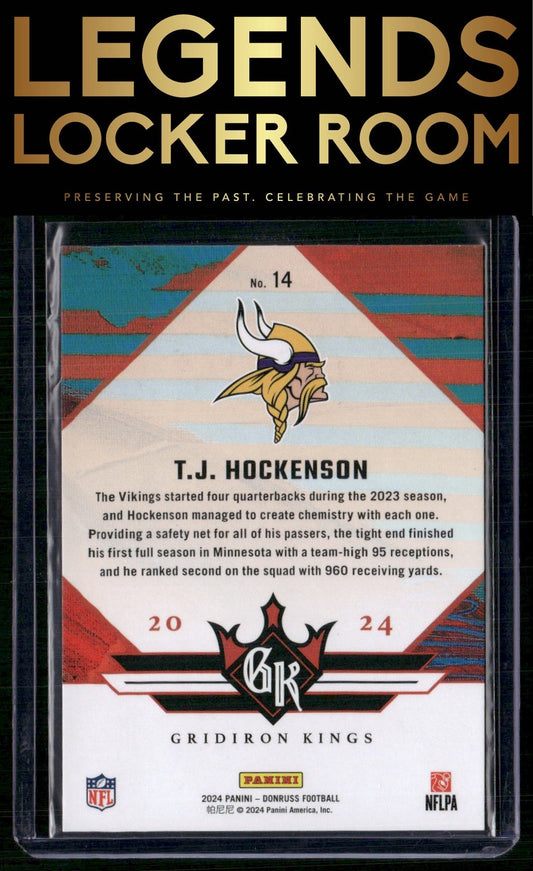 2024 Donruss #14 T.J. Hockenson Gridiron Kings