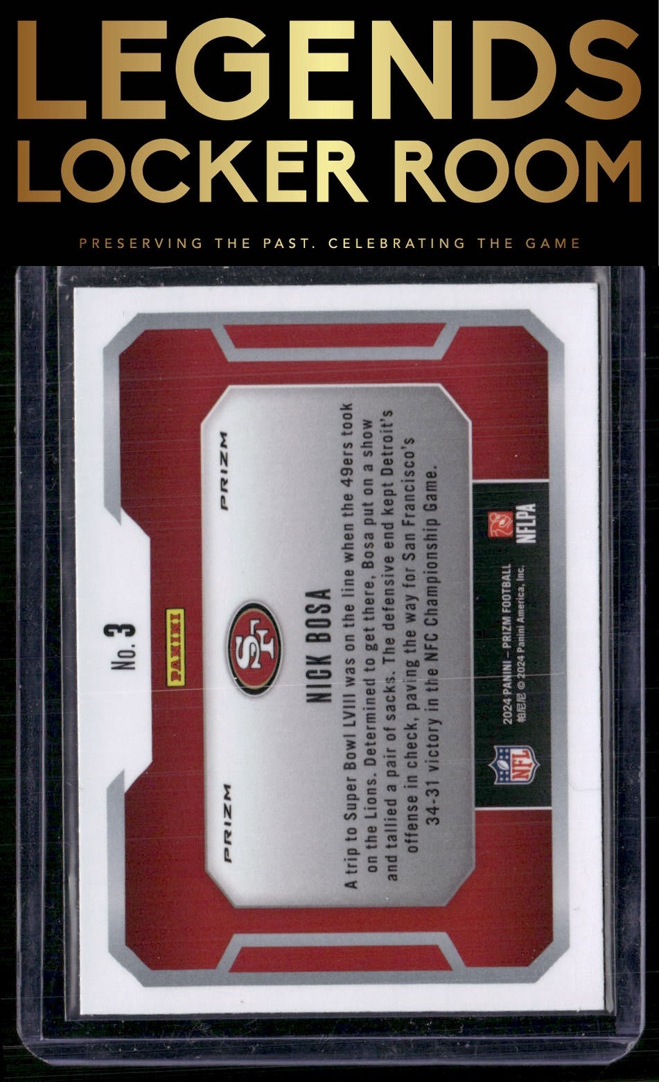 2024 Panini Prizm #3 Nick Bosa Lockdown Silver Prizm