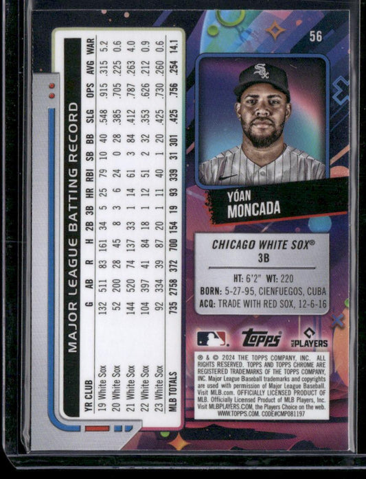 2024 Topps Chrome Cosmic #56 Yoan Moncada